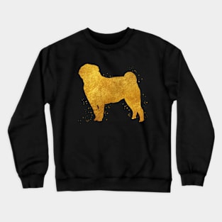 Pug dog golden art Crewneck Sweatshirt